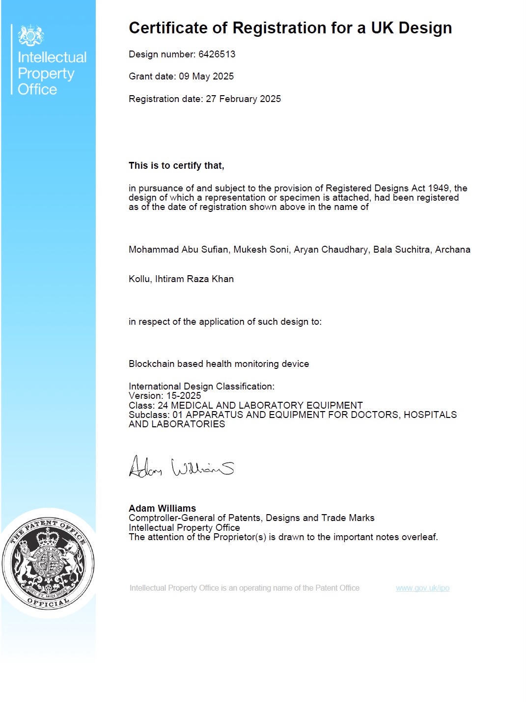 Certificate 1